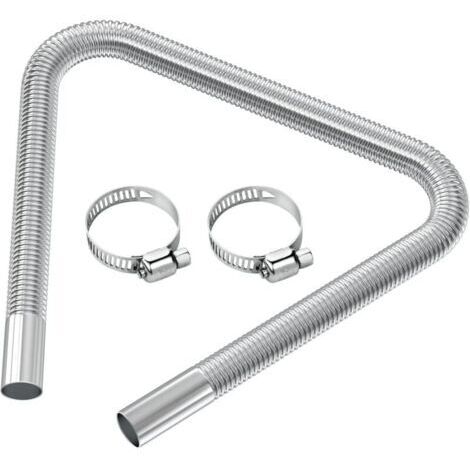 BUNTHAUS Tuyau d\\'évent de gaz Diesel Flexible Tuyau d\\'échappement de chauffage de voiture Tuyau d\\'Echappement du Rechauffeur diamètre intérieur 2.5cm/1 pouces 120cm/47,2 pouces
