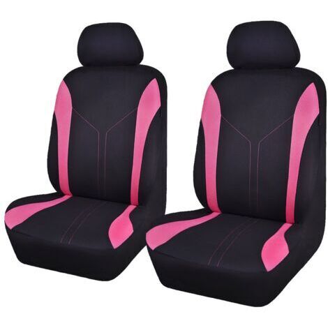 BUNTHAUS Universal Mode Maille Housses de siège de Voiture (2 Fronts, Noir Rose) NPTERBL