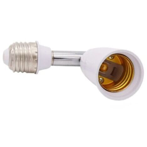 BUNTHAUS Universel E27 à E27 support de lampe étendu 180 degrés Tube rotatif LED ampoule Extension support de lampe tête Conversion prise （1 pièces）