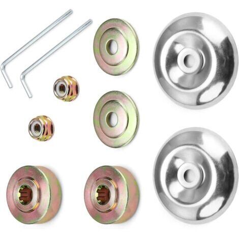 BUNTHAUS Universelle Kit Fixation écrou Lame Boîte,Tête de Débroussailleuse Universelle Accessoires,10 Morceaux Kit Ecrou Tete Debroussailleuse,Lames de Boîte Vitesse Métal,pour Tondeuse à Gazon Bross