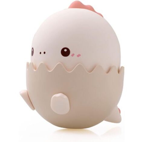 BUNTHAUS Veilleuse Enfant Portative Lampe de Chevet Dinosaure Sans Fil Petite Lampe d'Oeuf USB Rechargeable Chambre BéBé Fille Déco Lumière Douce, Idée Cadeau Noel de Naissance et Future Maman (Rose)-