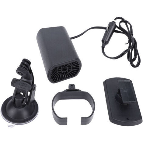 BUNTHAUS Ventilateur de chauffage de voiture rotatif à 2 vitesses avec dégivreur et désembueur, silencieux et chauffant pour l'hiver, 150 W, pour voitures, camions et véhicules