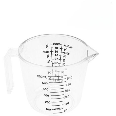 BUNTHAUS Verre doseur transparent 600 ml – Verre doseur de cuisine – Plastique –