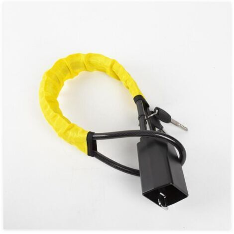 BUNTHAUS Verrou de ceinture de sécurité pour volant  Double verrouillage de voiture  Dispositif antivol haute visibilité pour voiture, caravane avec 2 clés (jaune)
