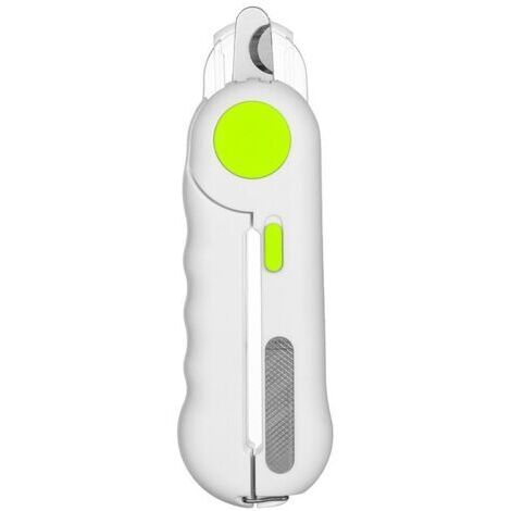 BUNTHAUS Vert Coupe ongles avec lumière LED pour chiens et chats Ciseaux à griffes pour chats et chiens Avec lime à ongles et dispositif de protection anti éclaboussures