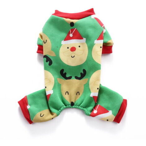 BUNTHAUS Vêtements pour chiens de compagnie, vêtements de noël, vêtements créatifs d'halloween pour animaux de compagnie（wapiti du vieil homme vert S）