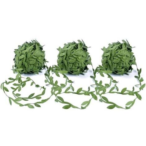 BUNTHAUS Vignes Artificielles 60M Vignes Artificielles Ruban Feuille,Ruban De Verte Guirlande De Feuilles De Vigne pour DIY Décorer Le Jardin de Mariage,Fête de Mariage