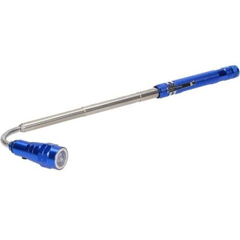 BUNTHAUS WL-9 Lampe Torche LED Télescopique 17-57 cm 3 LED 4 x LR44 Tête Mobile Aimant Lampe d'Atelier