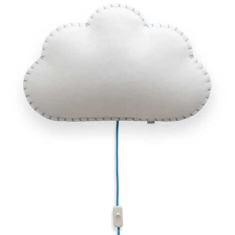 Buokids Softlampe Nachtlicht/Wandlampe Wolke, Ausführung: Schnur & Stecker Farbe der Naht: blau