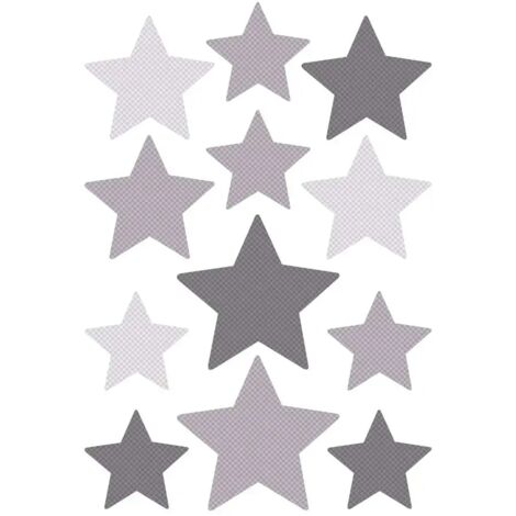 Buokids Wandsticker Sterne grau