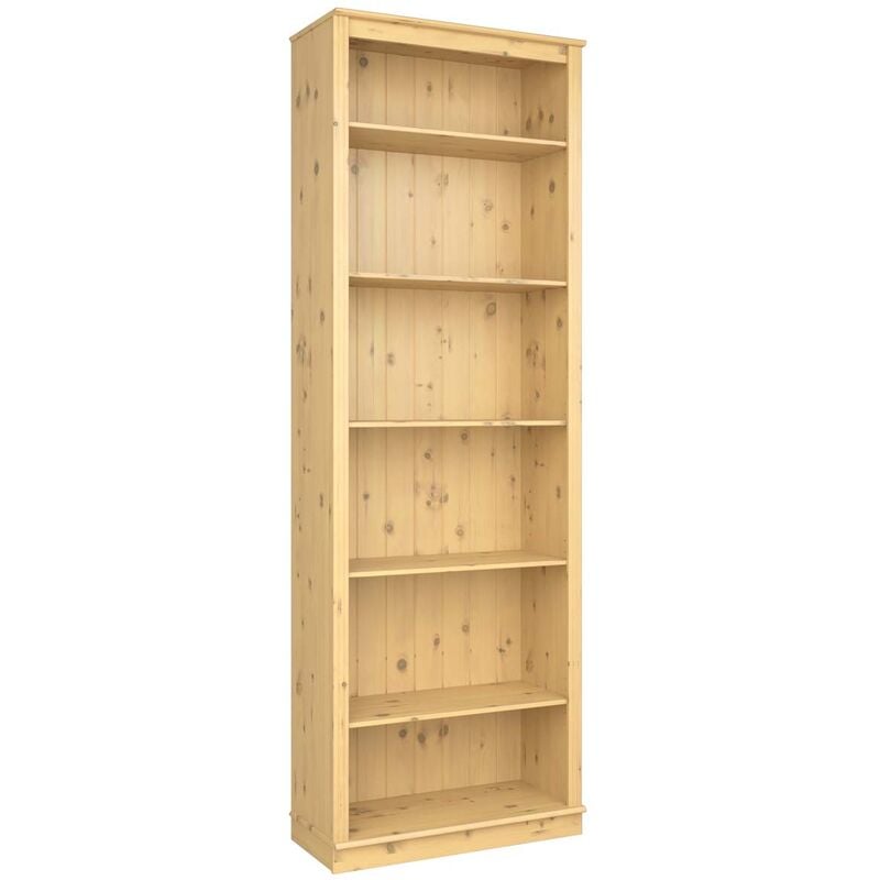 Buple bibliothèque 5 tablettes teinté ciré.