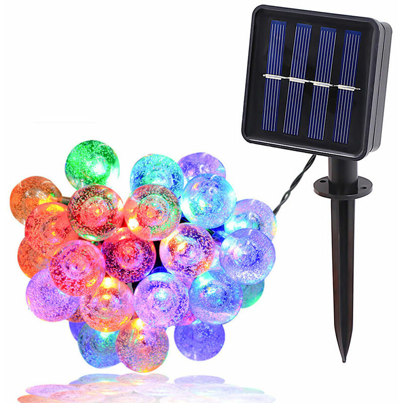 

burbuja 1.8cm luz solar cadena de bolas,Multicolor, 7M 50LED