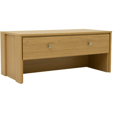 Burdon Compact Modern Coffee Table With Storage Drawer Oak Zas051871500