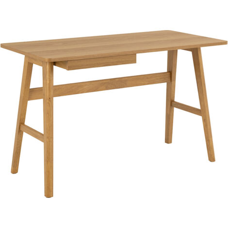 Bureau 1 tiroir 120x60x75 cm décor chêne
