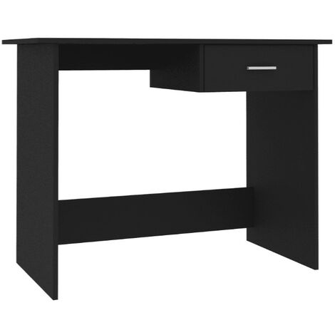 Bureau 1 tiroir bois noir Athena