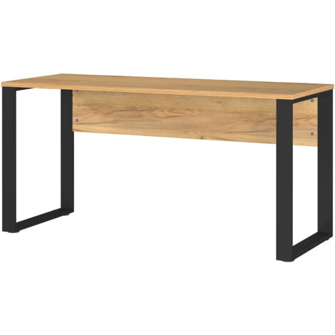 Bureau 150x60x74 cm chêne et noir - TZEKA