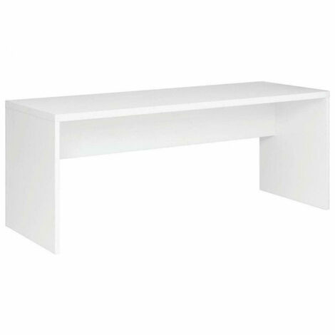Bureau 180 cm blanc laqué haute brillance - BLANCO - Blanc