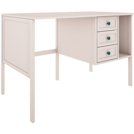 Bureau 3 tiroirs Wood Luck Gabriel - Beige