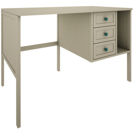 Bureau 3 tiroirs Wood Luck Gabriel - Vert Eucalyptus