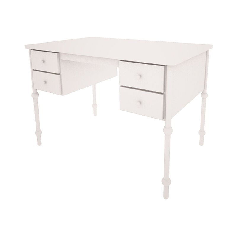 Bureau 4 tiroirs Wood Luck Babushka Blanc