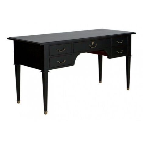 Bureau 5 tiroirs - Bois - Noir - Interior's