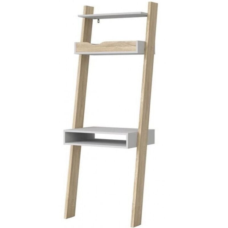 Abitare - Bureau style rétro blanc mat 65x48x180 cm - Gladiolo