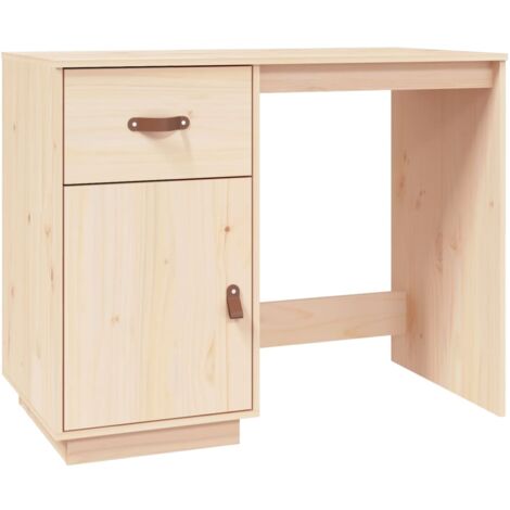 Bureau 95x50x75 cm Bois Massif de Pin Table d'Ordinateur Multicolore vidaXL