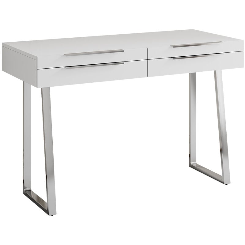 Vicco - Bureau Alexia, Blanc, 120 x 50 cm avec tiroirs