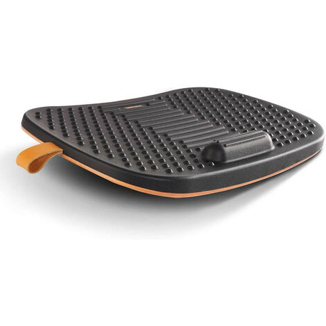 Bureau Assis Debout Anti-Fatigue Bois Planche d'équilibre Stable Durable, Balance Board Design Ergonomique Tapis de Sol Confortable Coussin d'équilibre pour Exercice, Gym, Sport (Grand, Noir)