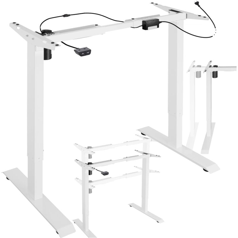 Tectake - Cadre de bureau assis debout avec réglage électrique de la hauteur