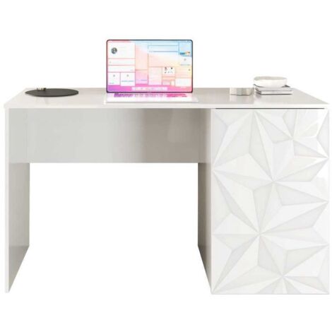 Bureau AUCUNE Parigi 120 x 60 x 75 cm Blanc laqué brillant