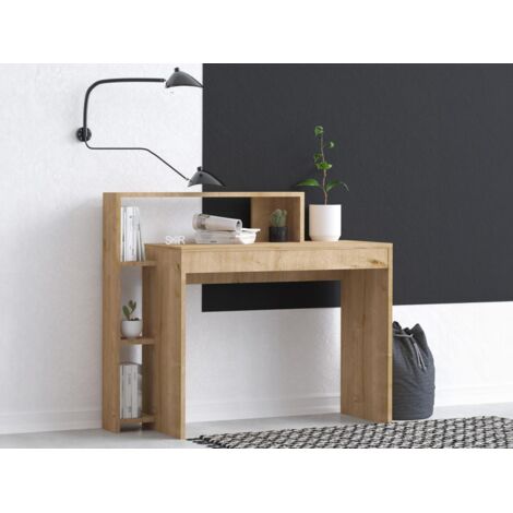 Bureau avec étagère Agout Chêne clair