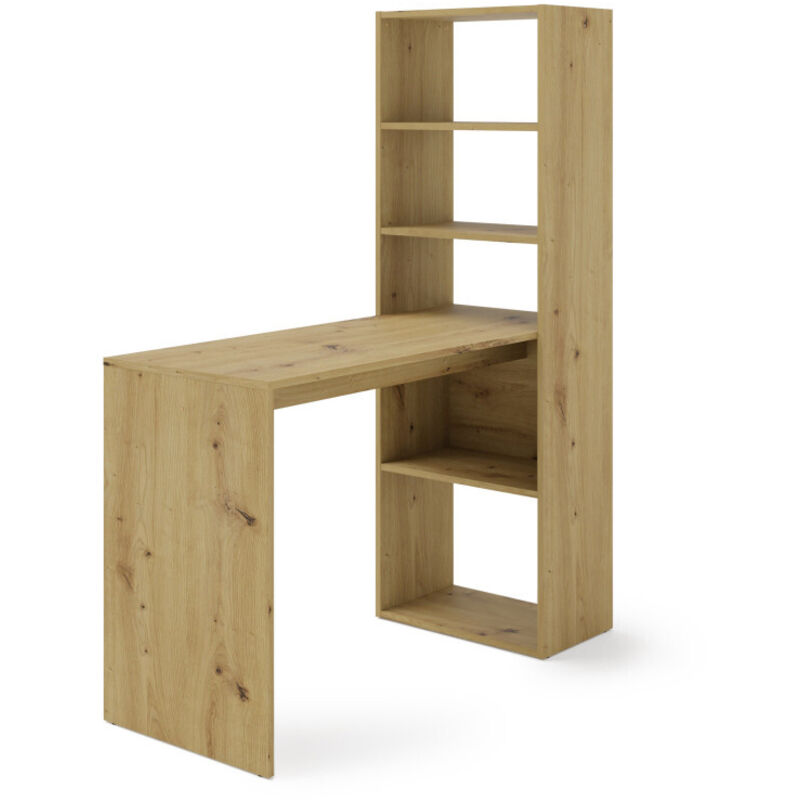 Bim Furniture - Bureau harmony avec bureau d'ordinateur et étagères en chêne artisanal Bim Furniture - Bureau harmony avec bureau d'ordinateur et étagères en chêne artisanal