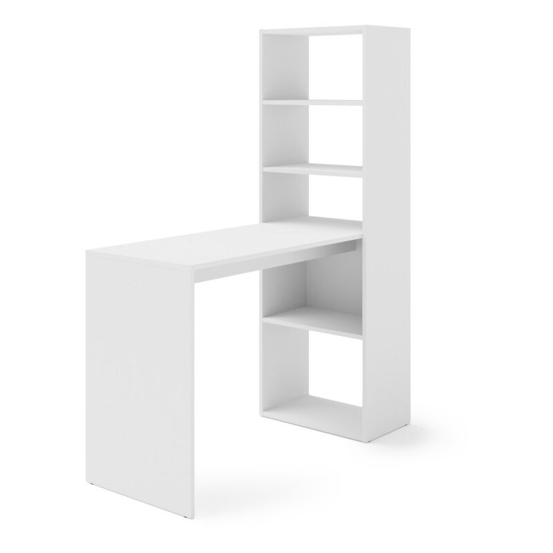 Bureau avec étagère "Harmony" - Blanc - H 150 cm - Livraison gratuite