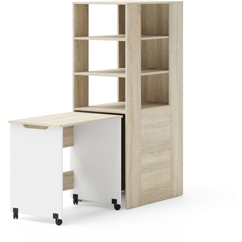 Bureau avec étagère Samoa/Fuji – pour petite chambre, studio et chambre d’adolescent Bureau avec étagère Samoa/Fuji – pour petite chambre, studio et chambre d’adolescent