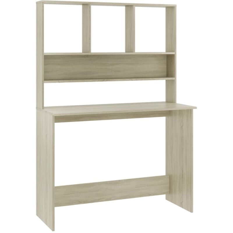 vidaXL Bureau avec étagères Chêne sonoma 110 x 45 x 157 cm