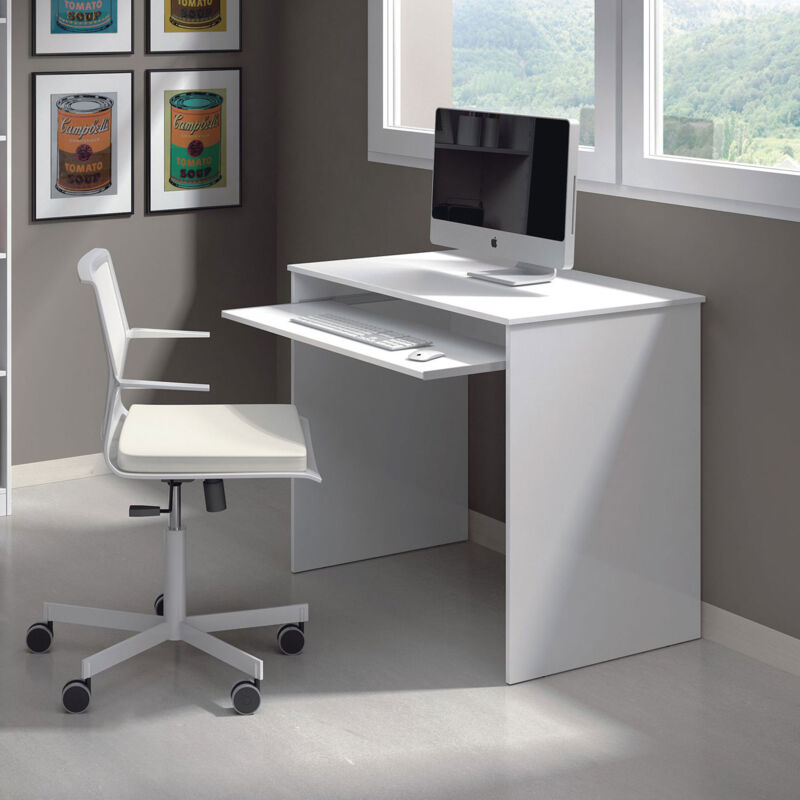 M&s - Bureau avec plateau coulissant 90x54x79 cm blanc M&s - Bureau avec plateau coulissant 90x54x79 cm blanc