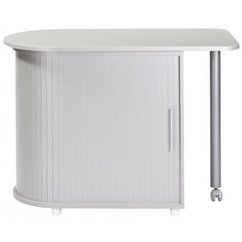 Bureau avec plateau pivotant et rangement gris Kool 105cm