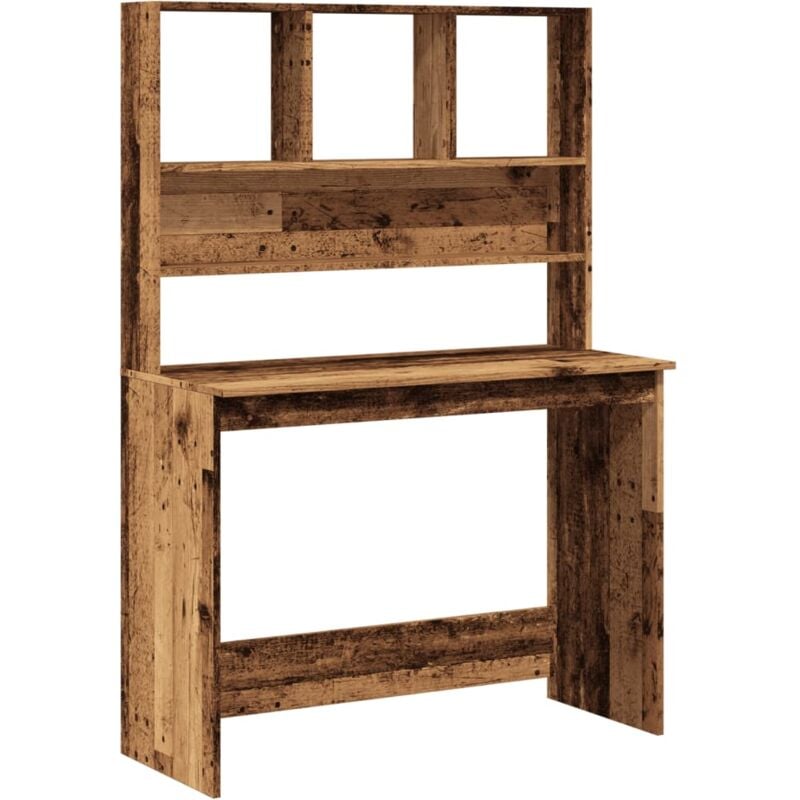 Vidaxl - Bureau avec étagères vieux bois 102x45x148 cm bois d'ingénierie