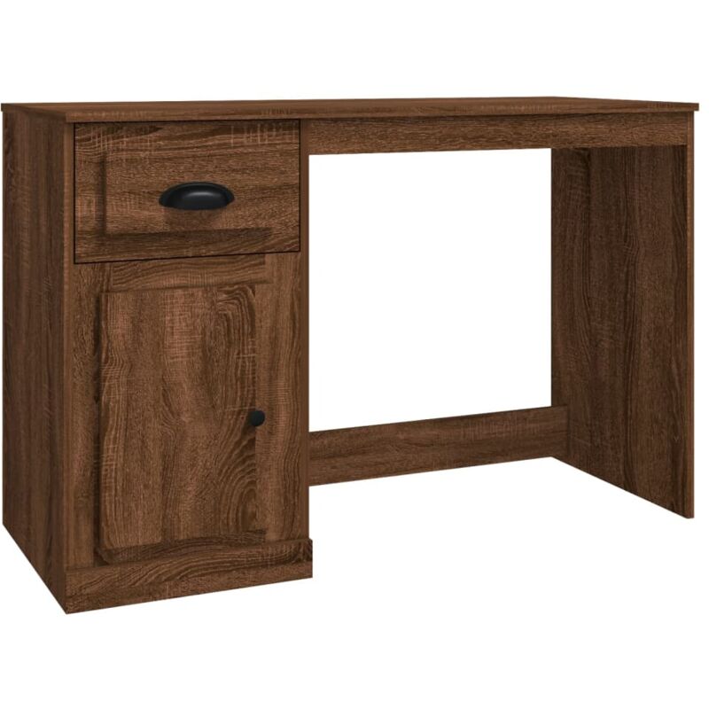 Vidaxl - Bureau avec tiroir chêne marron 115x50x75 cm bois d'ingénierie