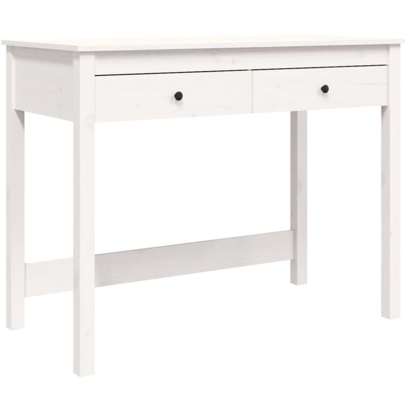 Vidaxl - Bureau avec tiroirs Blanc 100x50x78 cm Bois massif de pin