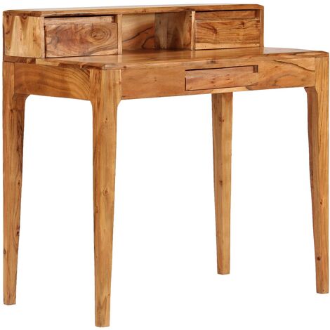Bureau avec tiroirs Bois massif 88 x 50 x 90 cm vidaXL - Brun