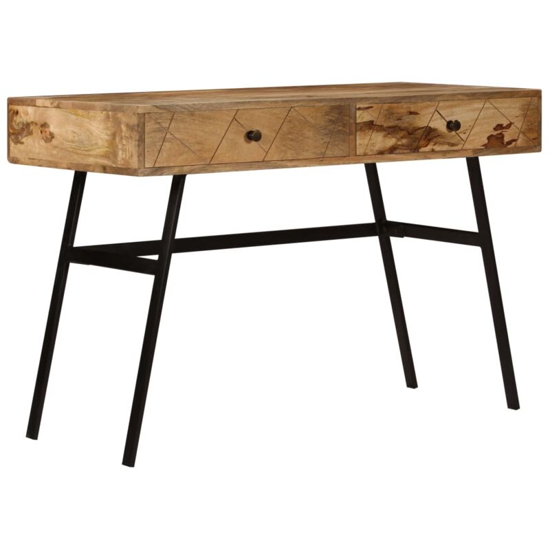 vidaXL Bureau avec tiroirs Bois solide de manguier 110x50x76 cm