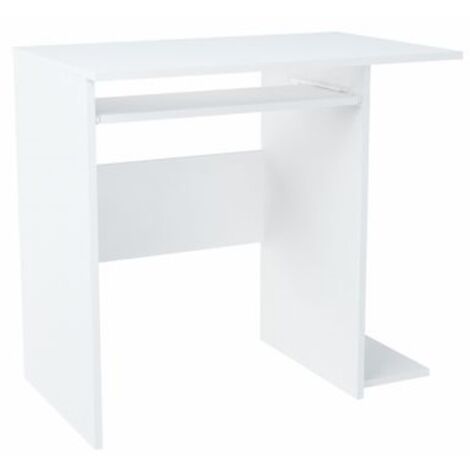 Bureau B5 BLANC, tablette pour clavier, gauche, droite