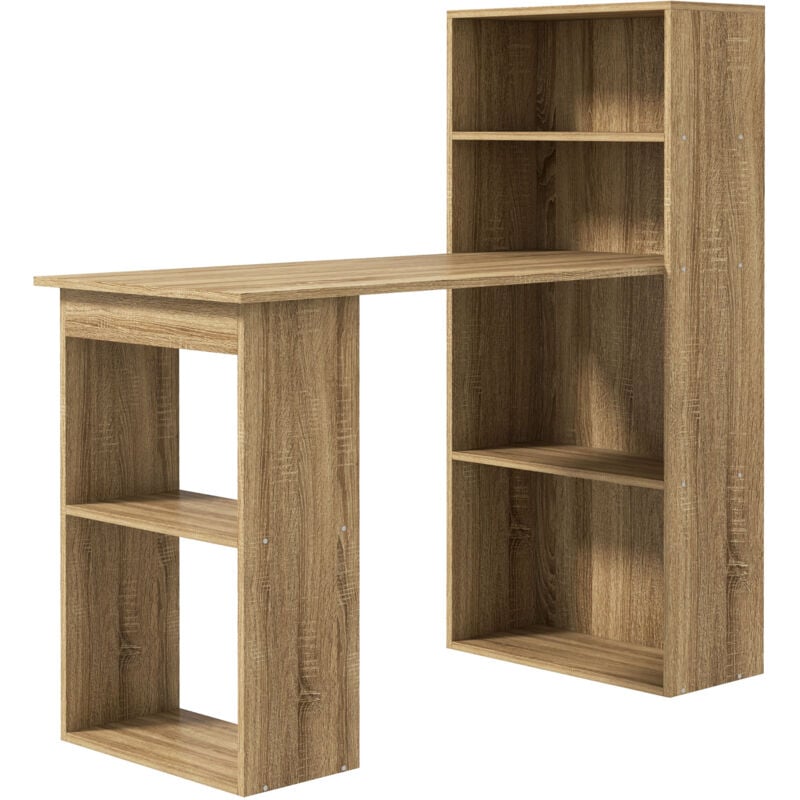 Bureau bibliothèque MARTIN aspect bois