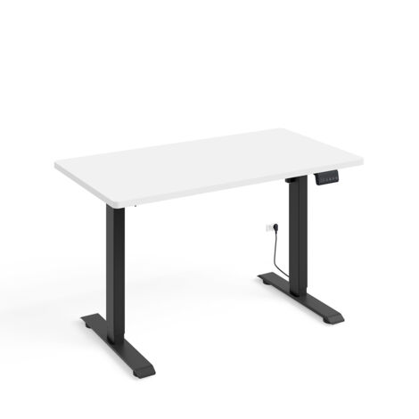 BUREAU BIMOTION DESK 1S NOIR MAT BLANC MAT 120x65