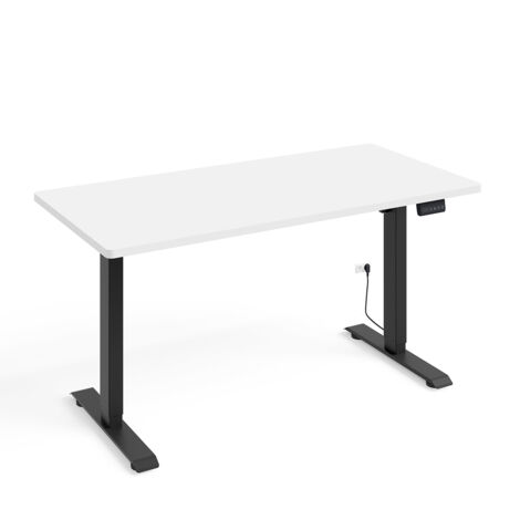 BUREAU BIMOTION DESK 1S NOIR MAT BLANC MAT 140x70