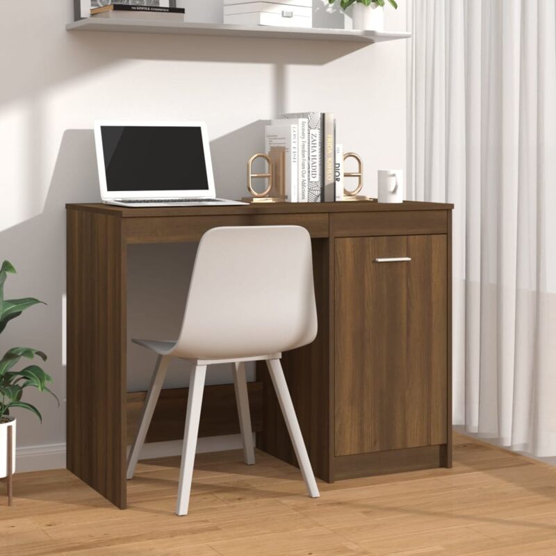 Vidaxl - Bureau Chêne marron 100x50x76 cm Bois d'ingénierie