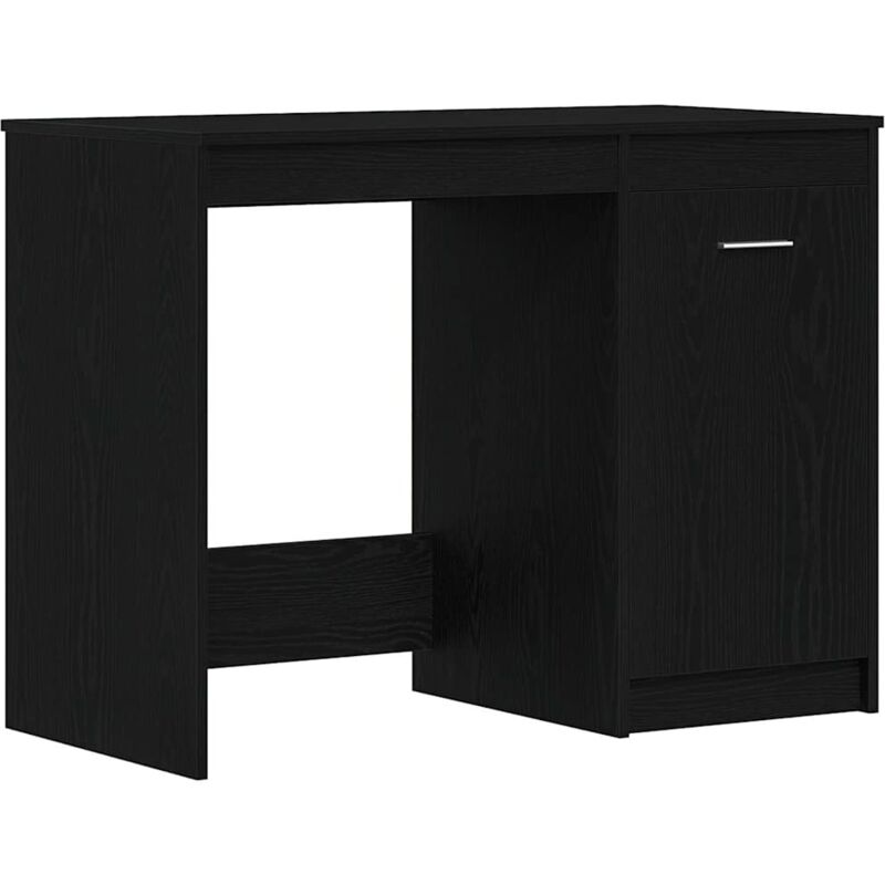 Bureau Noir Chêne 100x50x76 cm Bois d ingénierie