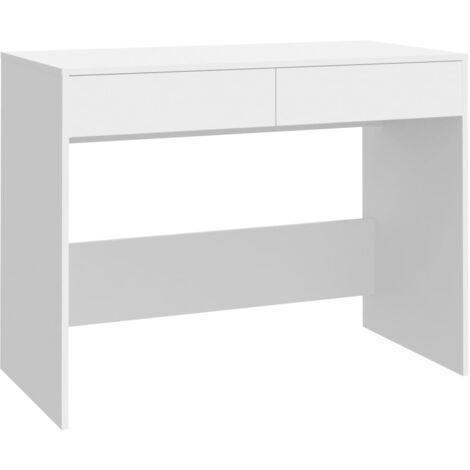 JINLEFU Bureau Blanc 101x50x76,5 cm Aggloméré vidaXL